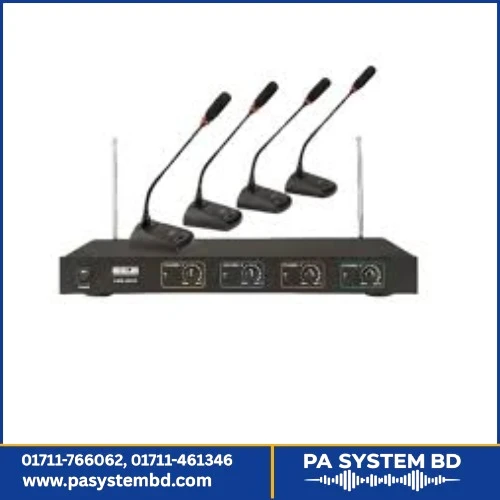 Ahuja CWM-400V VHF 4-Channel Wireless Podium Microphone Set