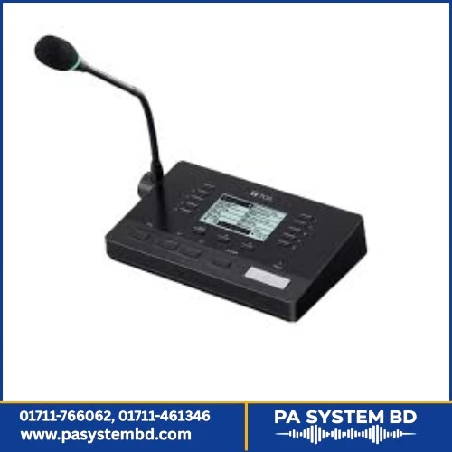 TOA RM-500 Remote Microphone Station – LCD Display & 80-Zone Programmable Paging