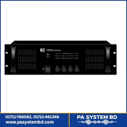ITC T-4S240 RMS 4×240W Four Channel Power Amplifier, 100V/70V/4ohms