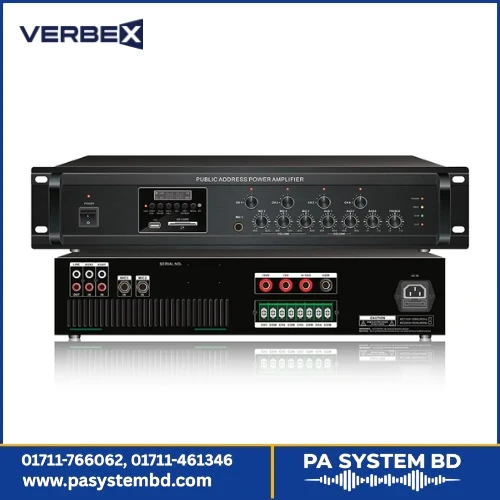 Verbex VT-150TF Professional Power Mixing Amplifier with Bluetooth, FM, USB, 4 zones