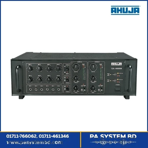 Ahuja TZA-4000EM 400 Watts 2-Zone PA Mixer Amplifiers Good Quality
