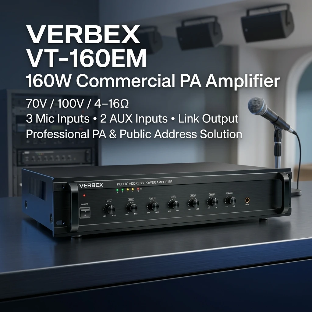 Verbex VT-160EM 160W PA Amplifier Price in Bangladesh | Powerful Sound Solution