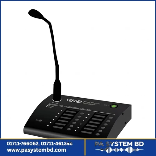 Verbex VT-EN5500RM Remote Paging Microphone - 12 Zone Remote Paging Microphone Digital Voice Evacuation System